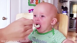 کلیپ خنده دار از احساسات نوزاد...