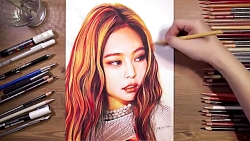 بلک پینک ! کشیدن نقاشی جنی کیم...