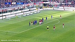 میلان [1]-1 هلاس ورونا  توسط  هاکان چاقلو ضربه کاشته دقیقه 29