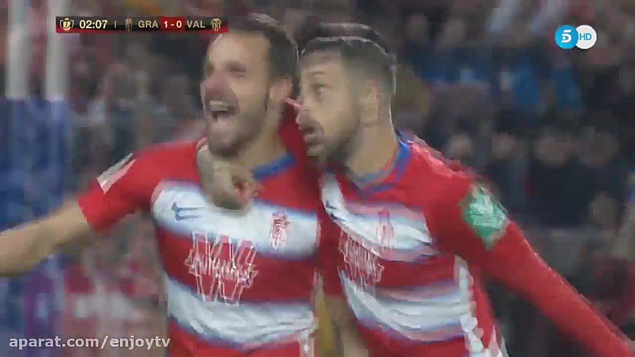 گرانادا 1-0 والنسیا  توسط  روبرتو سولدادو دقیقه 3 زمان26ثانیه