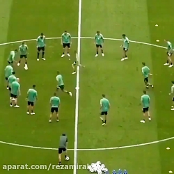 تمرین فوتبال به این میگن بقیه...