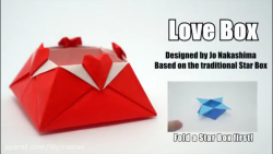 اوریگامی جعبه قلبی