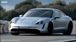 کریس هریس پشت فرمان پورشه تایکان در تاپ گیر Porsche tycan Turbo 2020