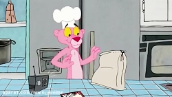 کارتون جذاب پلنگ صورتی