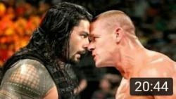 کشتی کج بین جان سینا و رومن ری...