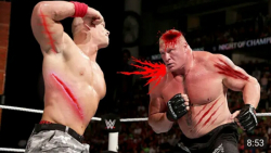 کشتی کج جان سینا و براک لزنر