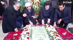 رئیس قوه قضائیه بر سر مزار سرد...