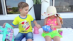 دیانا و روما با اسباب بازی های...