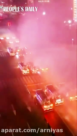 ضدعفونی کردن شهر ووهان چین در...