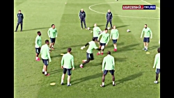 تمرینات رئال مادرید قبل از تقا...