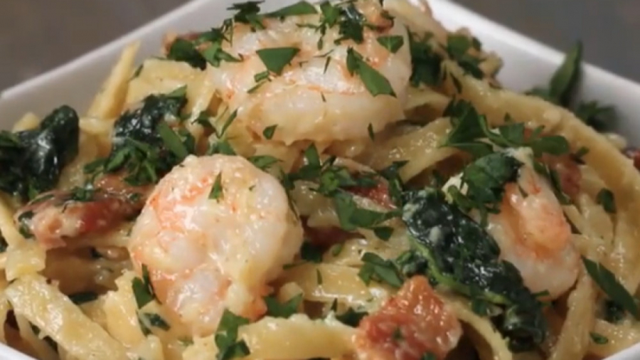 آموزش آشپزی - پاستا آلفردو با میگو - کلینیک لاغری سیبیتا