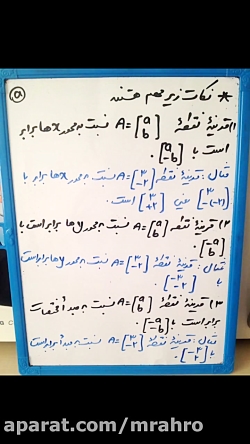 بردار و مختصات - قرینهسازی