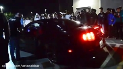 صدای اگزوز و آتش فورد موستانگ