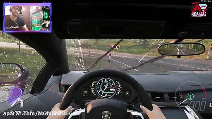 گیم پلی بازی ( Forza Horizon 4 ) با ماشین لامبورگینی و رنگ بدنه ای خاص ( توسطADAMAS )