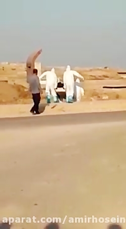 دفن جسد بیمار مبتلا به کرونا د...