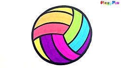 آموزش نقاشی : توپ والیبال