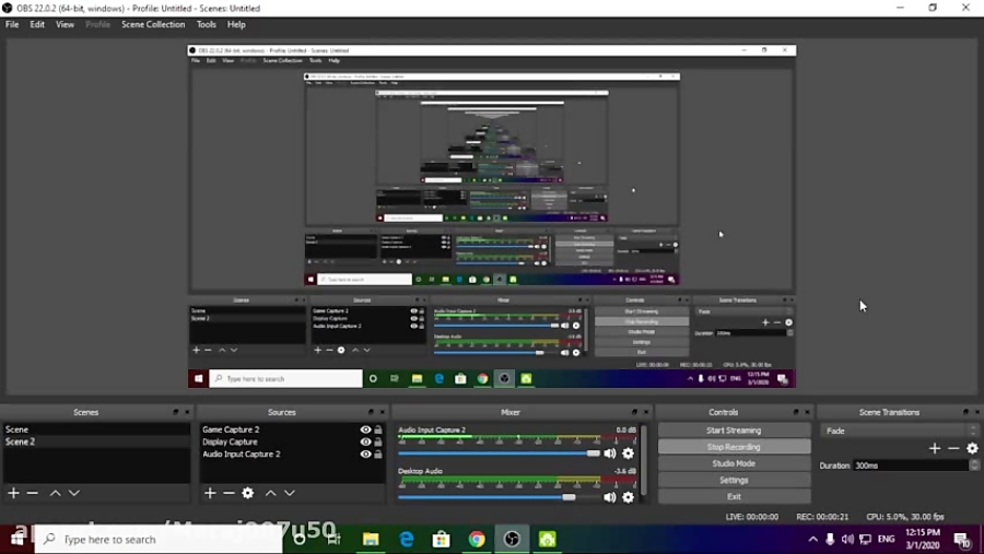 آموزش استریم در obs