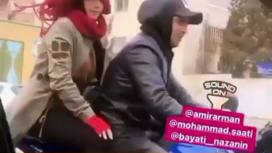 امیرحسین آرمان و نازنین بیاتی در پشت صحنه سریال مانکن زمان16ثانیه