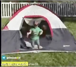 چند بچه بامزه از چادر میان بیر...