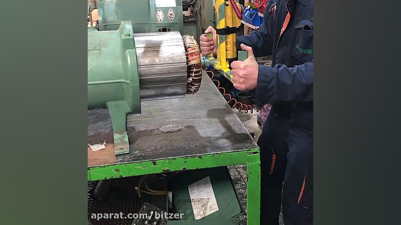 تعمیر کمپرسور اسکرو و خارج نمودن سیمپیچ