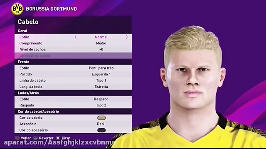 ادیت فیس ارلینگ هالند در Pes 2020