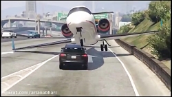 سقوط هواپیما در اتوبان GTA 5