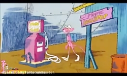 کارتون جذاب پلنگ صورتی