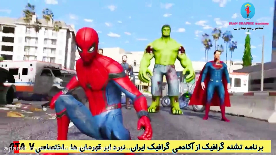 نبرد Lord Diablo و Avengers در بازی GTA 5 . . . این داستان : نبرد خونین