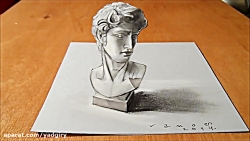 آموزش نقاشی سه بعدی مجسمه