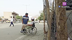 کمره مخفی  گدایی کردن با ویلچر...