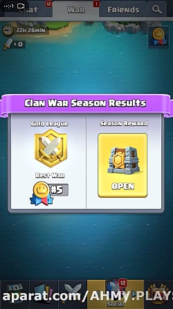 باز کردن صندوق clan war در کلش...