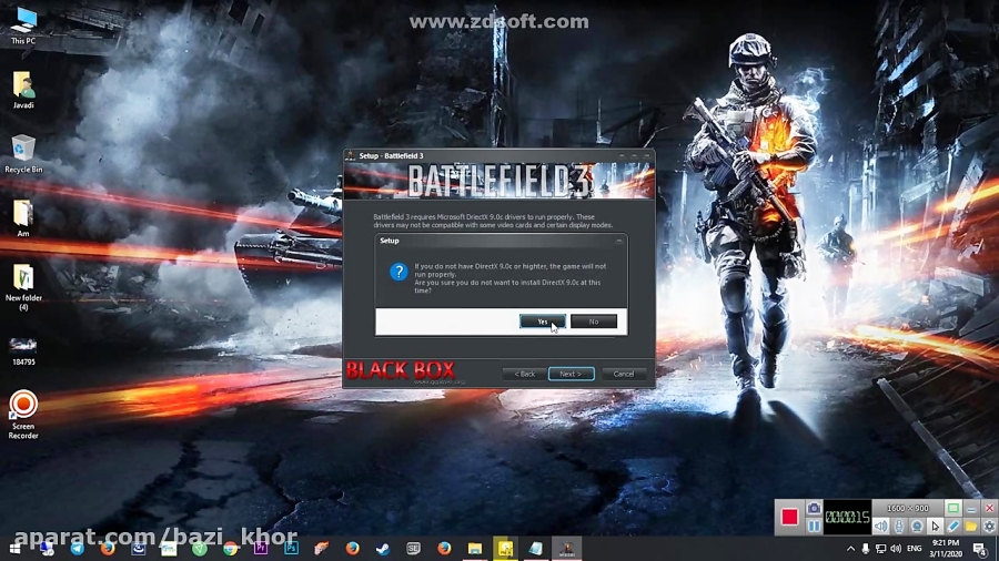 آموزش نصب بازی Battlefield 3 نسخه BlackBox