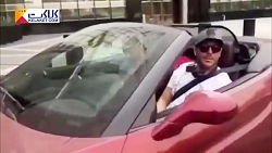 کلیپ محمد رضا گلزار با ماشین ل...