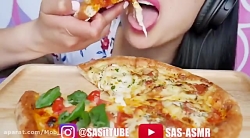 چالش غذاخوری=(خوردن پیتزا)=♡