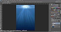 آموزش افکت نور خورشید زیر آب د...