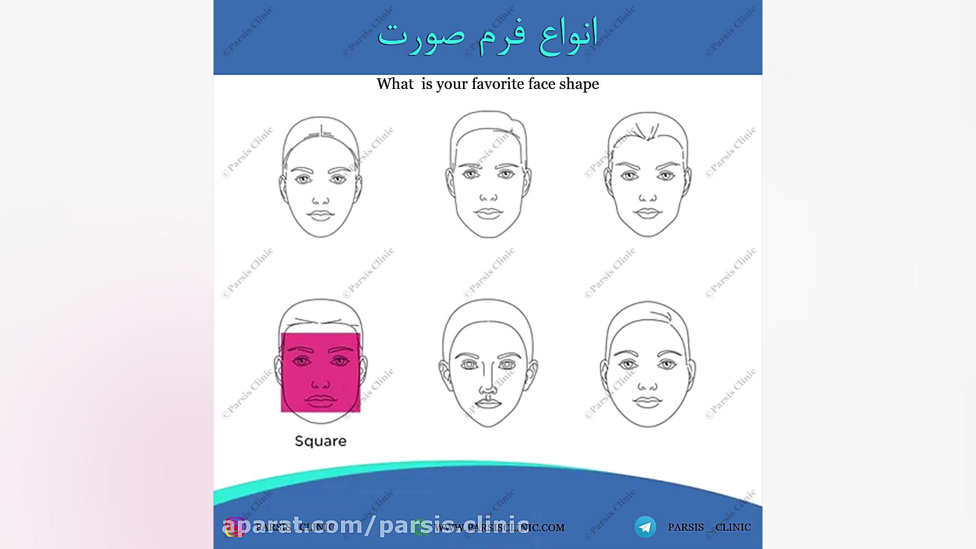 انواع فرم صورت کلینیک تخصصی پوست،زیبایی،لیزر و کاشت مو پارسیس