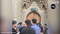 شکستن درب حرم حضرت معصومه در ا...