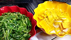 رول تخم مرغ با تخم ماهی  غذای...