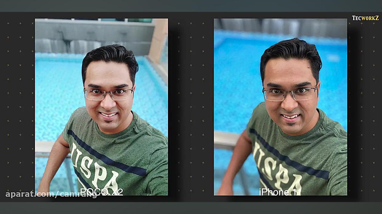 مقایسه جامع دوربین iPhone 11 با Xiaomi Poco X2 پروتز دندان