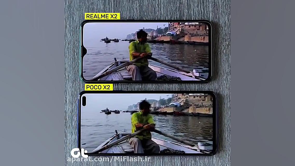 Poco X2 VS Realme X2 Screen Test کشیدن دندان