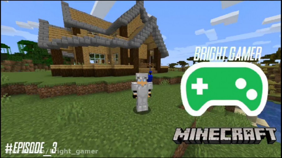 minecraft 20w11a با Bright gamer #قسمت_۳ خونه ساختیم!!!