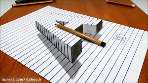 آموزش نقاشی سه بعدی حرف A روی...
