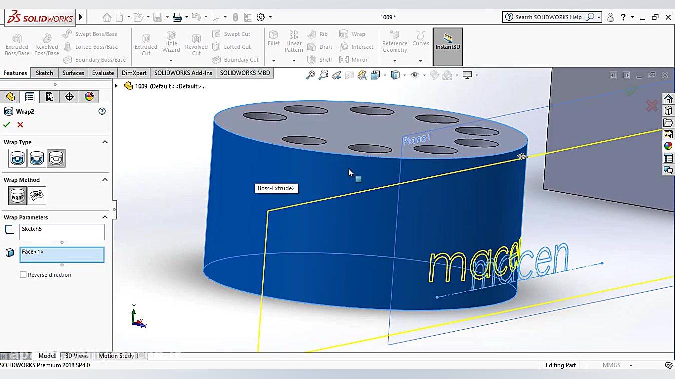 آموزش سالیدورک - دستورات Pattern و Wrap داریوش