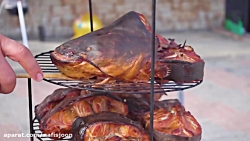 سیخ کباب ماهی گربه ماهی در تنو...