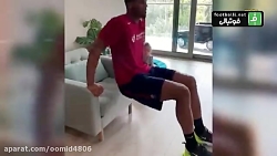 تمرین بازیکنان بارسلونا در قرن...