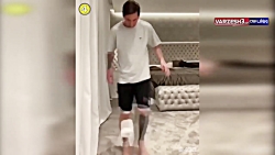 چالش روپایی زدن با دستمال توسط...