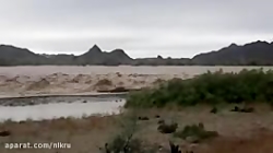 خروش رودخانه  فصلی ملوران در ب...