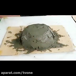 خلاقیت زیبا با سیمان و سنگ ریز...