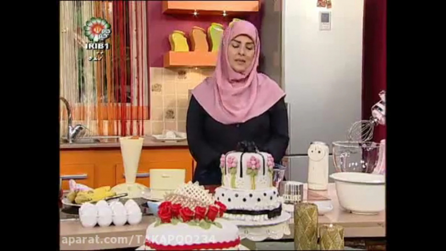 آموزش آشپزی ، رولت خامه ای طرح دار