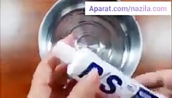 اسلایم پفکی با خمیر دندان